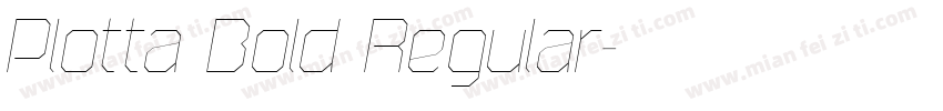 Plotta Bold Regular字体转换